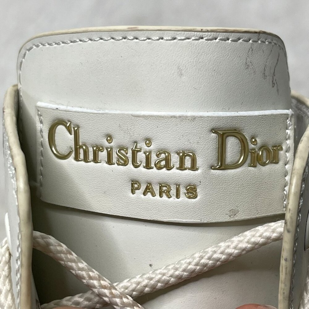 Christian Dior Women's White Lace Up Combat Leather Boot Shoes Size 40 - Picture 5 of 15